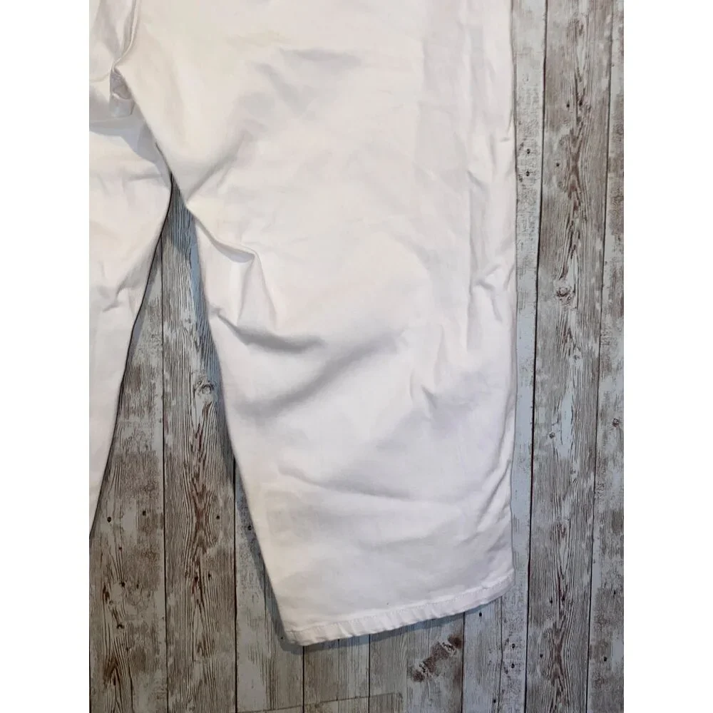 Women's Gloria Vanderbilt White Denim Cropped Capris Jeans 18W Slimming Effect - Picture 9 of 16